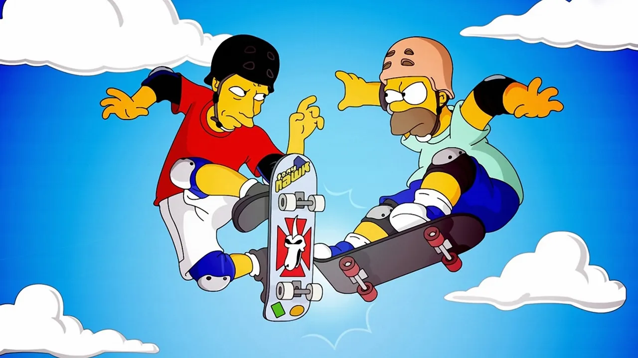 Backdrop artwork for The Simpsons Skateboarding