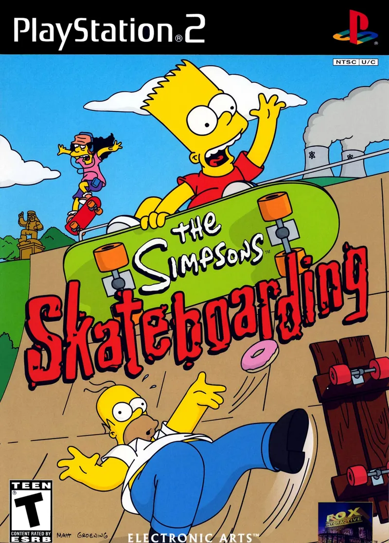 The Simpsons Skateboarding box art