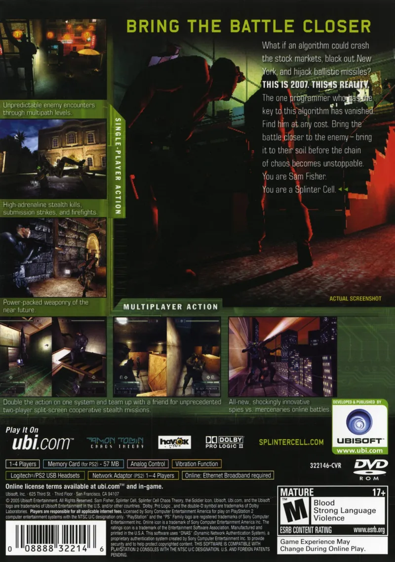 Tom Clancy's Splinter Cell: Chaos Theory box back