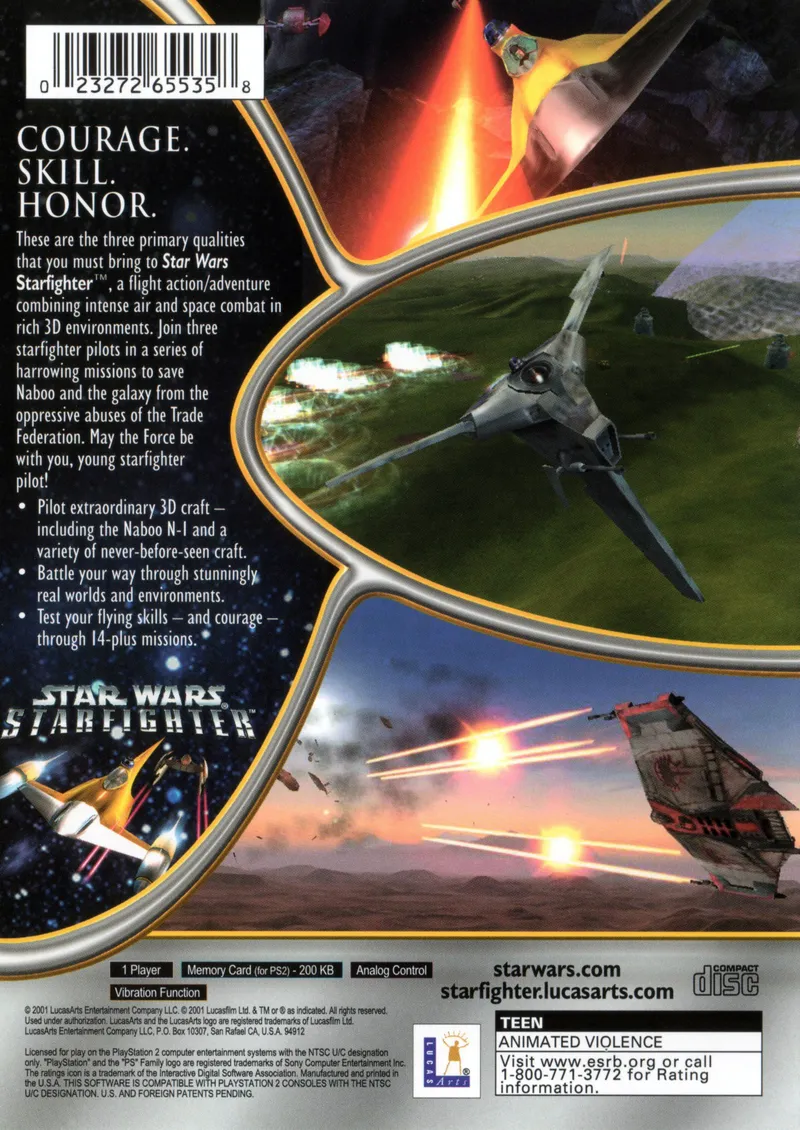 Star Wars: Starfighter box back