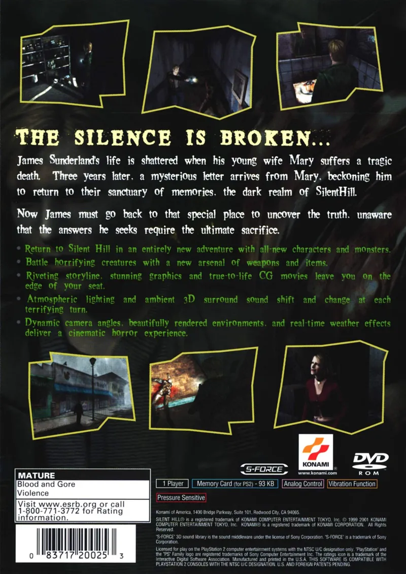 Silent Hill 2 box back
