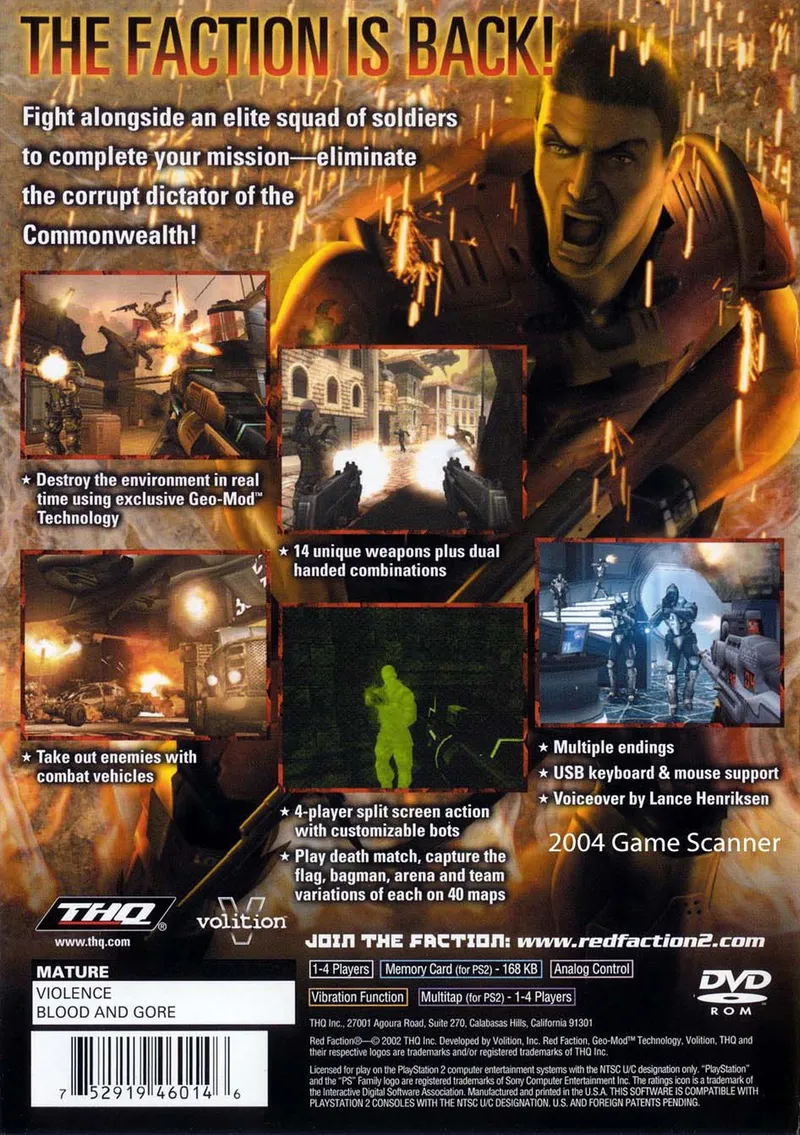 Red Faction II box back