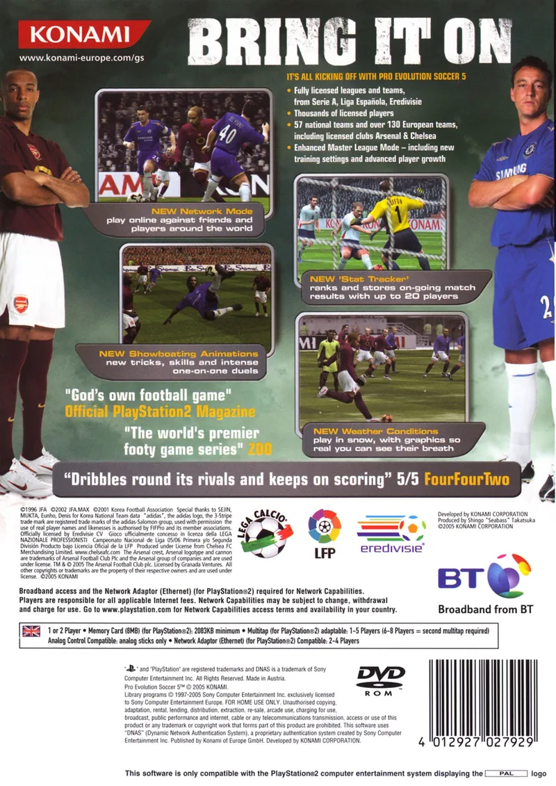Pro Evolution Soccer 5 box back