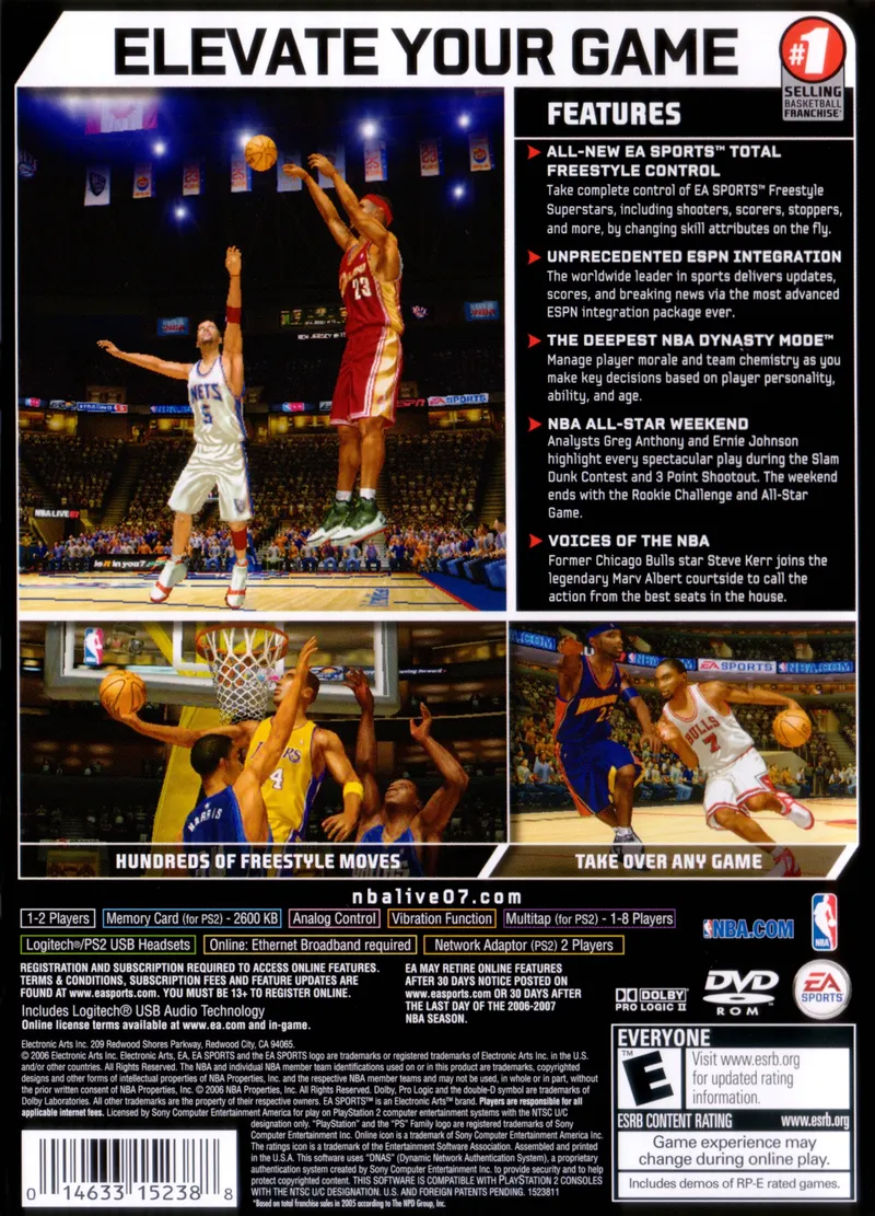 NBA Live 07 box back
