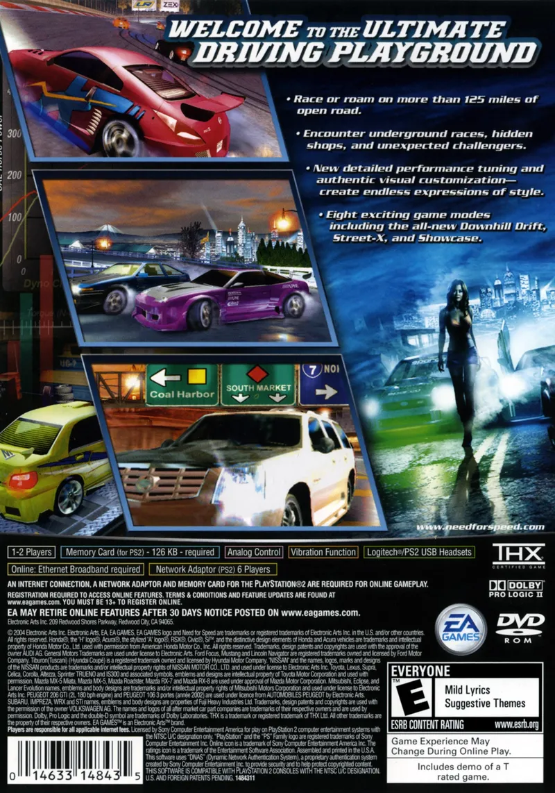 Need for Speed: Underground 2 box back