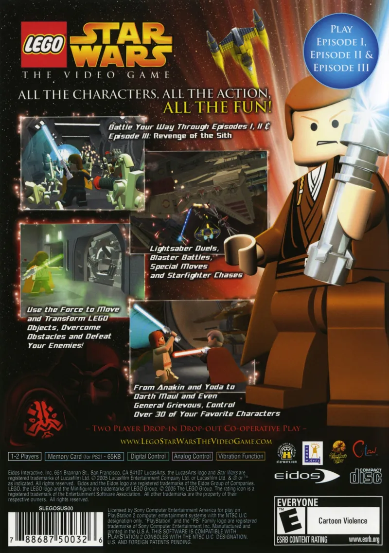 LEGO Star Wars: The Video Game box back