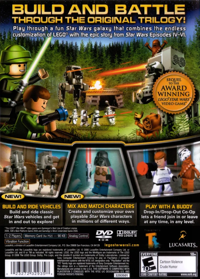LEGO Star Wars II: The Original Trilogy box back