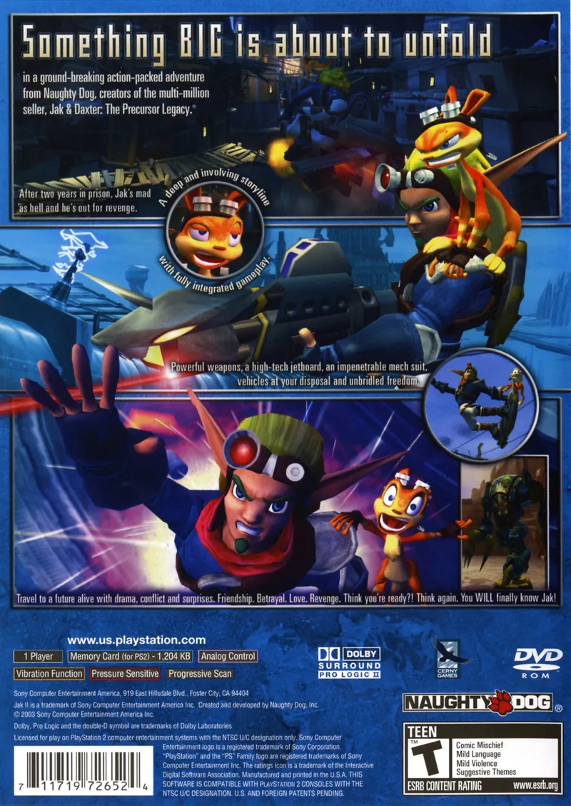 Jak II box back