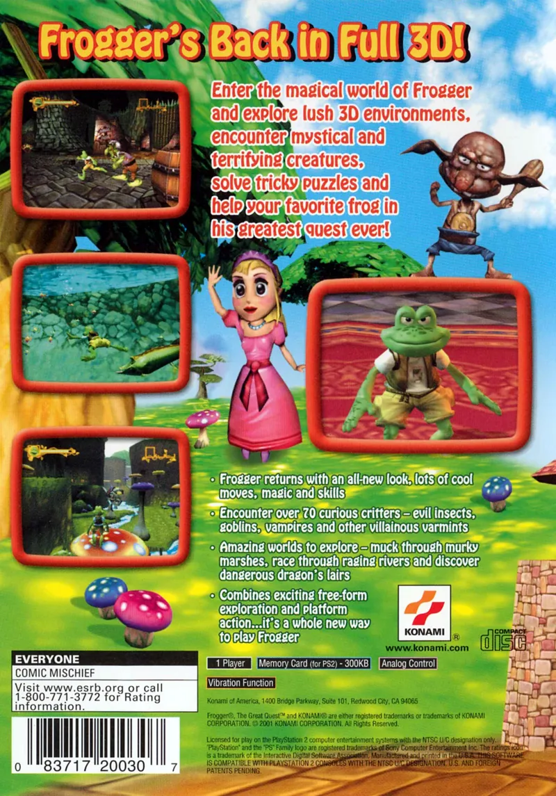 Frogger: The Great Quest box back