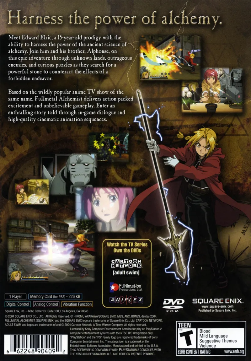 Fullmetal Alchemist and the Broken Angel box back