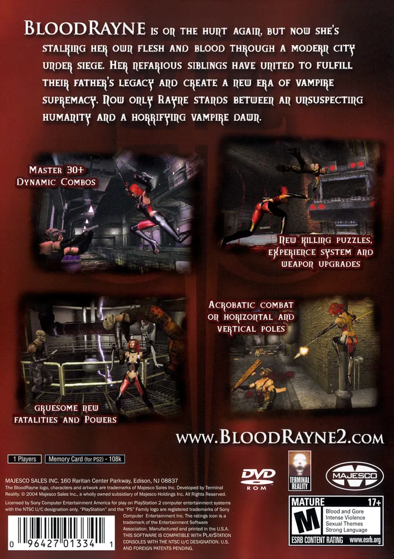 BloodRayne 2 box back