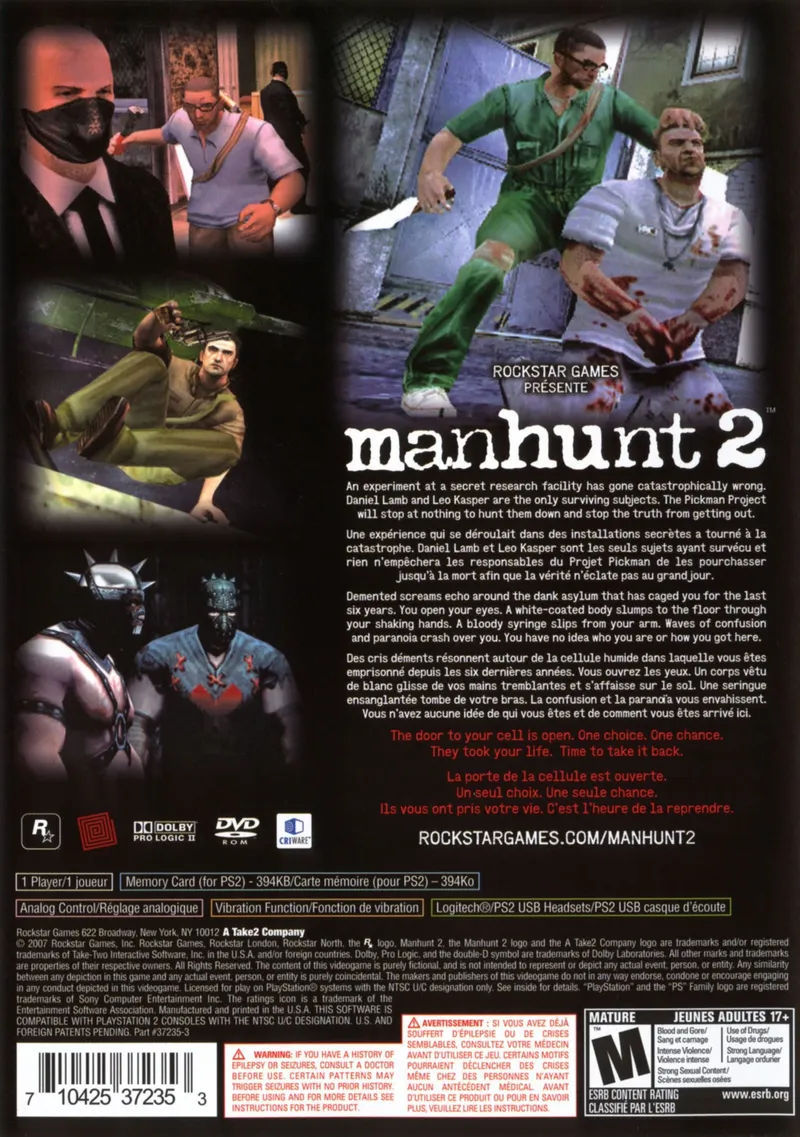 Manhunt 2 box back
