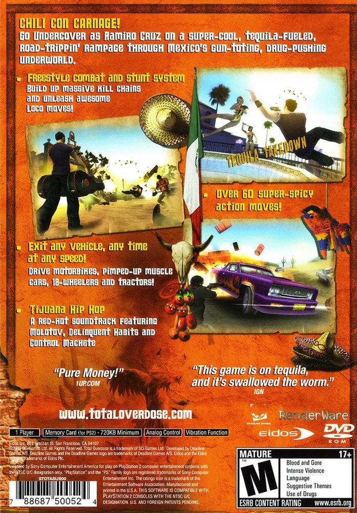 Total Overdose: A Gunslinger's Tale in Mexico box back