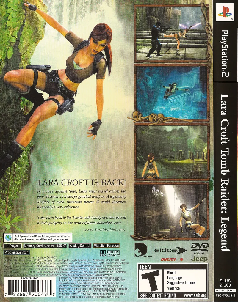 Tomb Raider: Legend box back