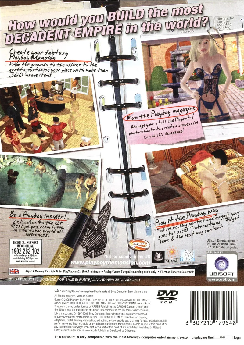 Playboy: The Mansion box back