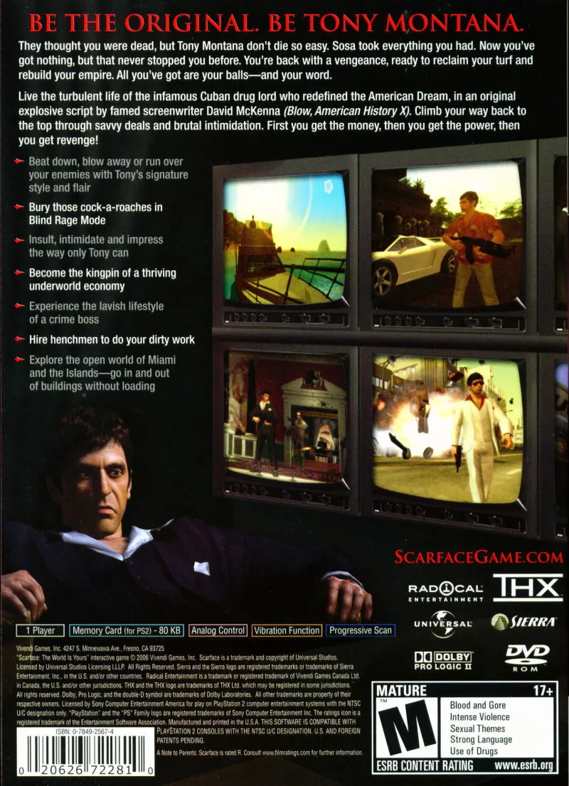 Scarface: The World Is Yours box back