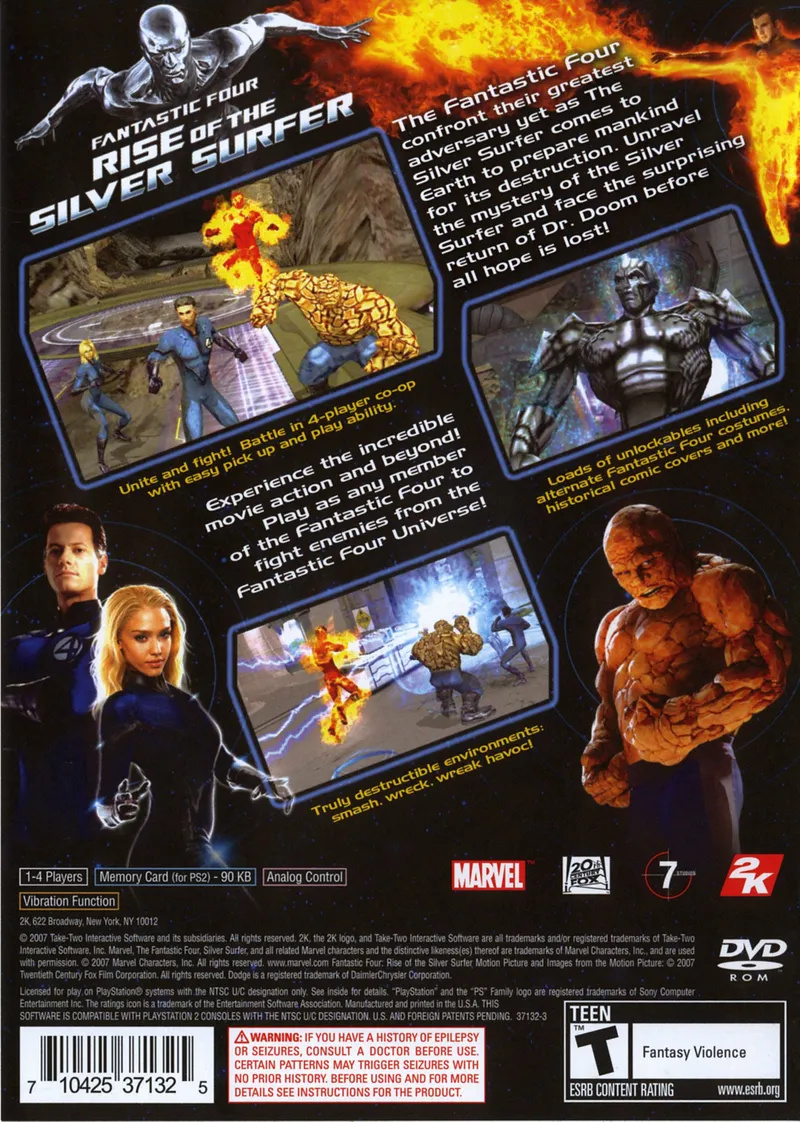 Fantastic Four: Rise of the Silver Surfer box back