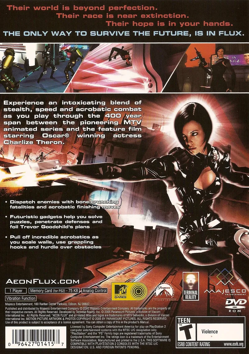 Aeon Flux box back