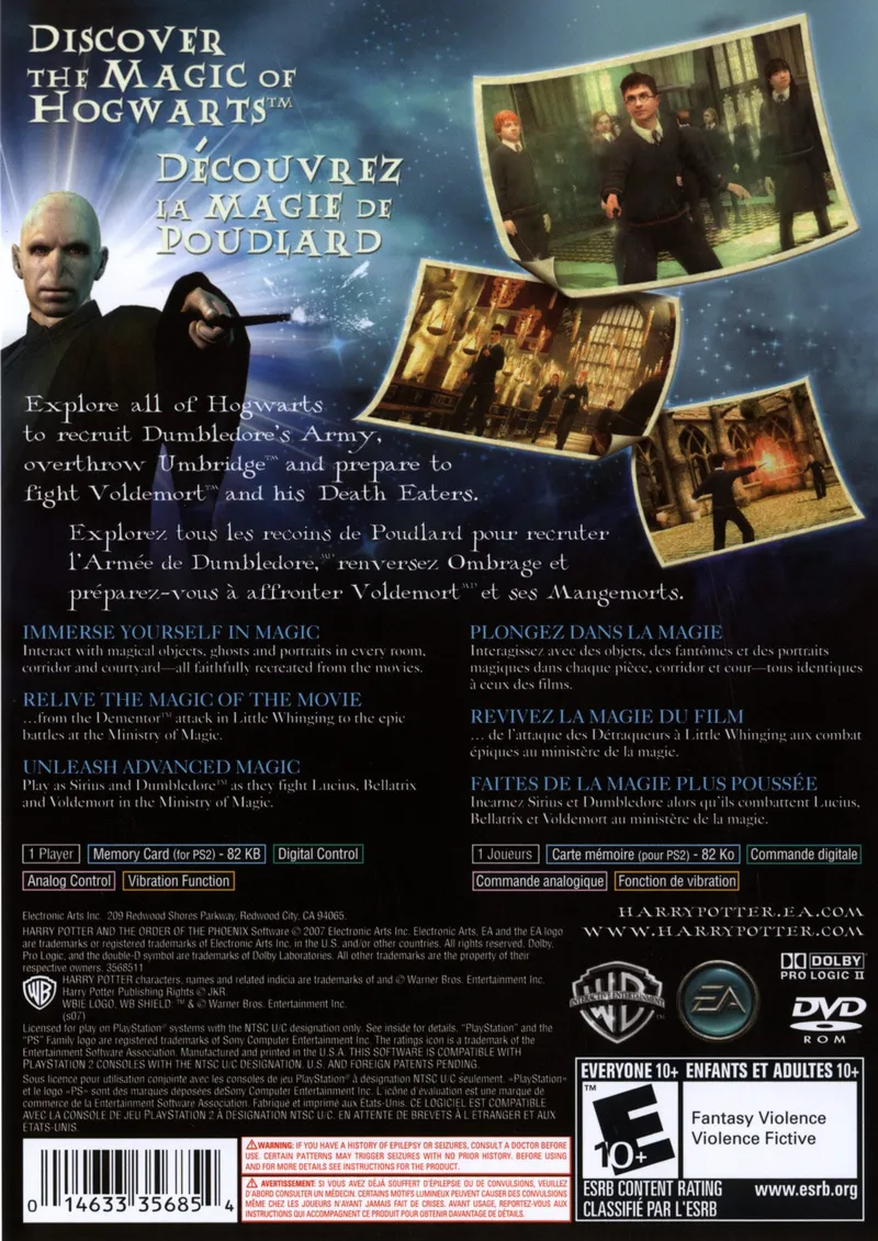Harry Potter and the Order of the Phoenix box back