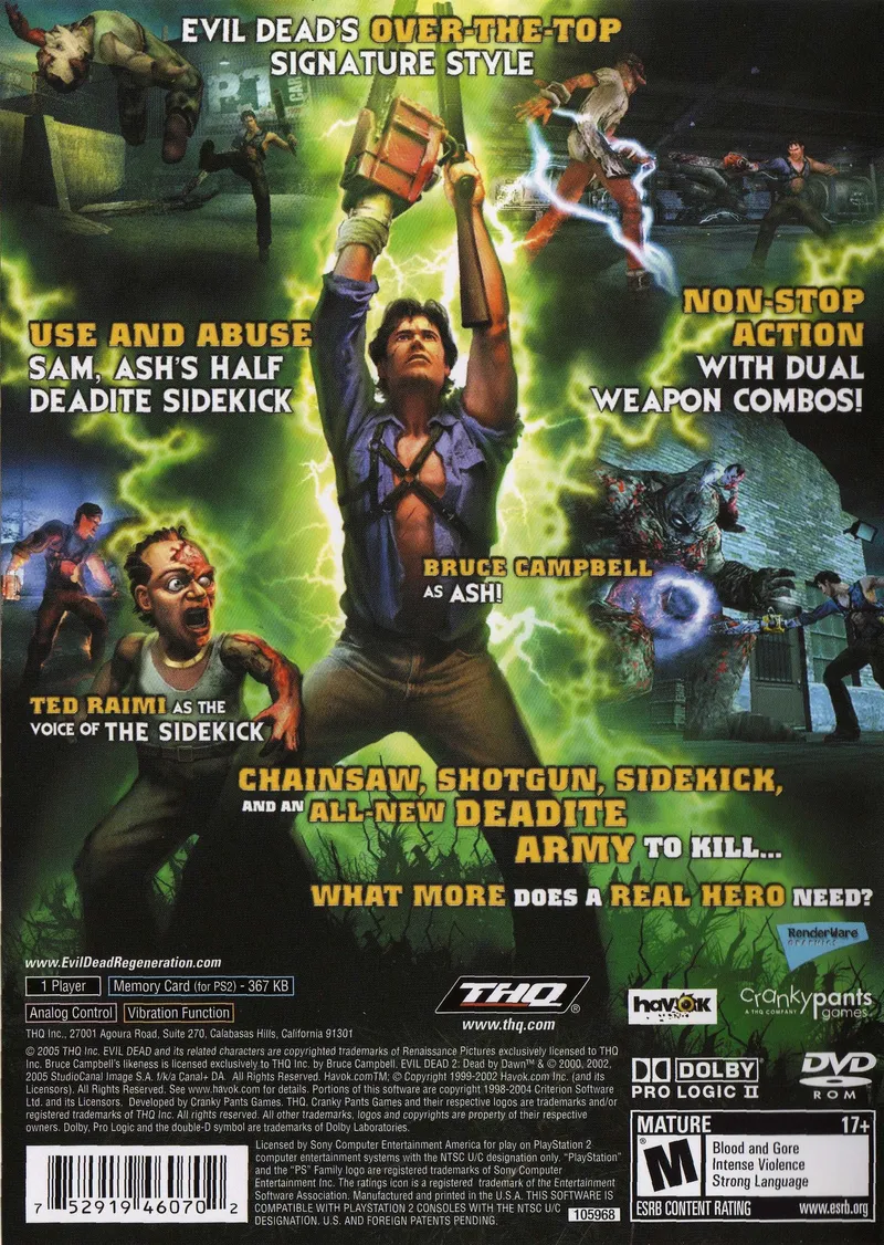 Evil Dead: Regeneration box back
