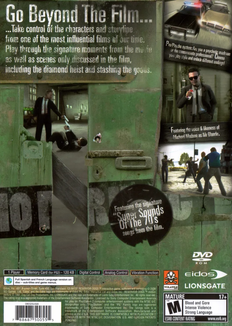 Reservoir Dogs box back