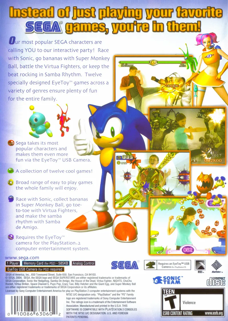 Sega Superstars box back