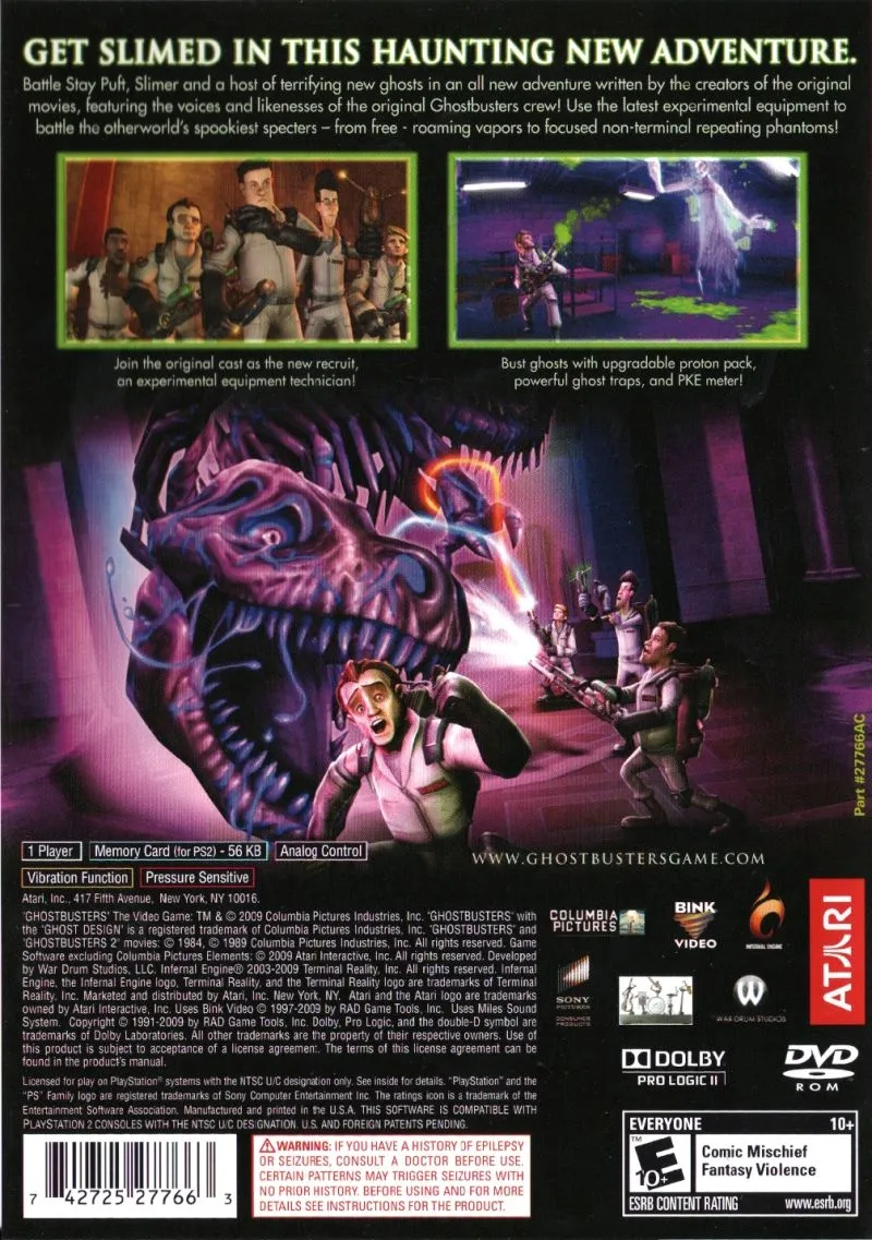 Ghostbusters: The Video Game box back