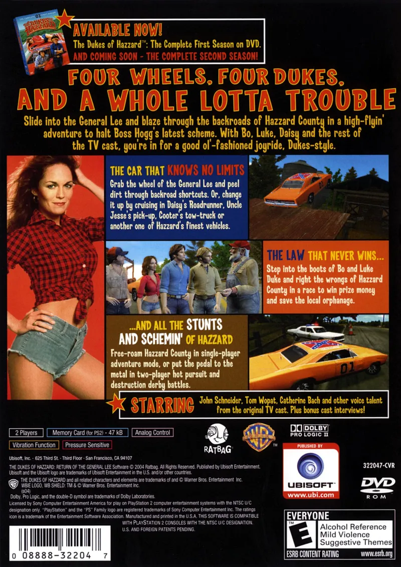 The Dukes of Hazzard: Return of the General Lee box back
