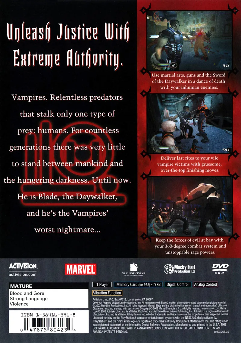 Blade II box back