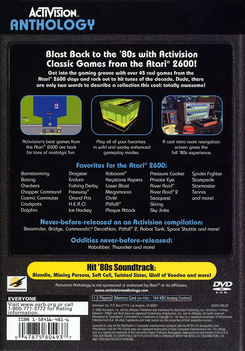 Activision Anthology box back