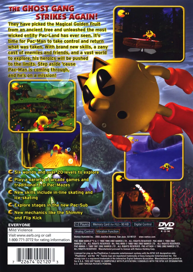 Pac-Man World 2 box back