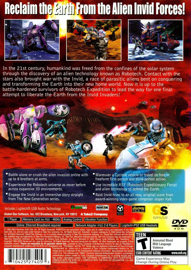 Robotech: Invasion box back