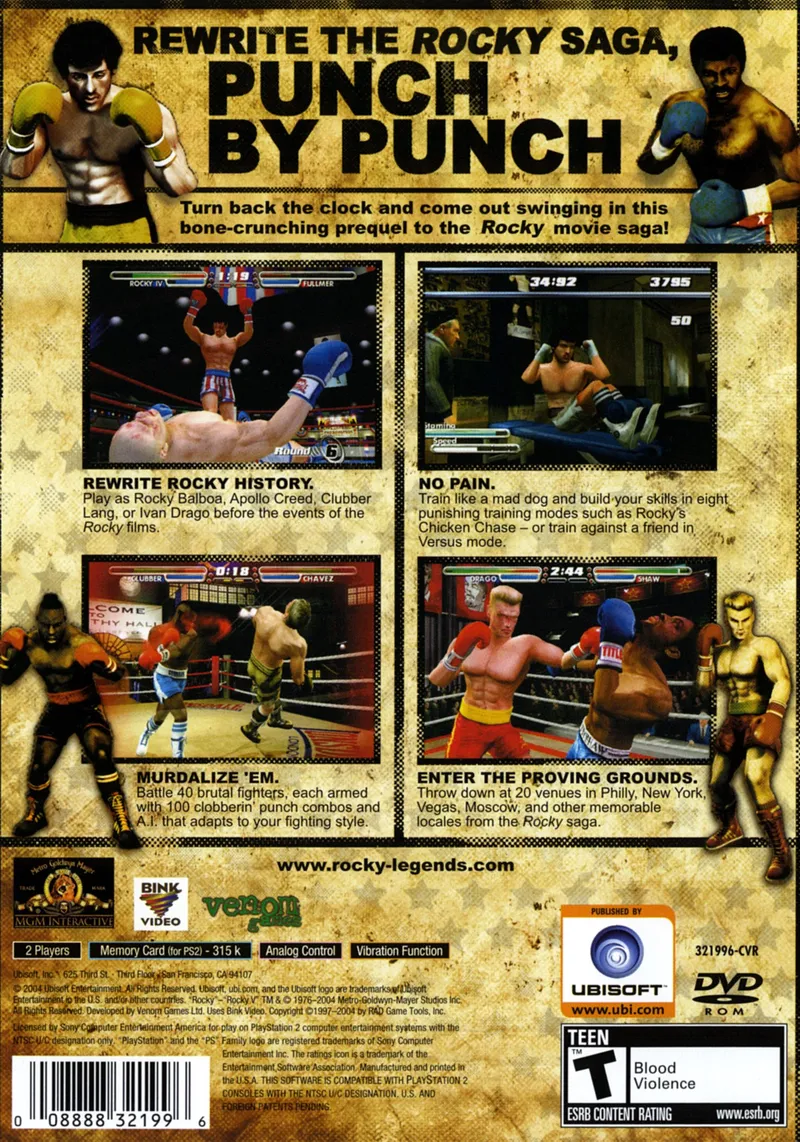Rocky Legends box back
