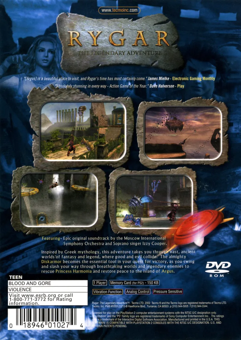 Rygar: The Legendary Adventure box back