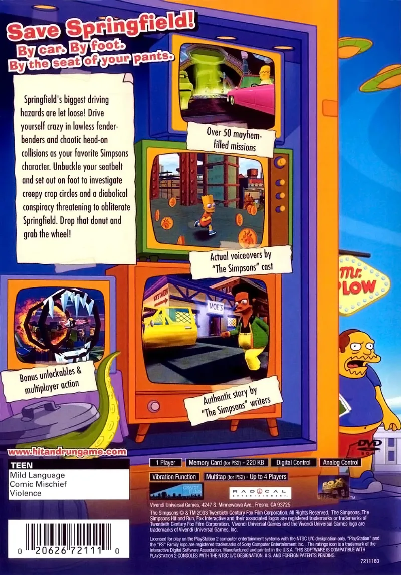 The Simpsons: Hit & Run box back