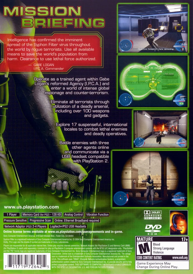 Syphon Filter: The Omega Strain box back