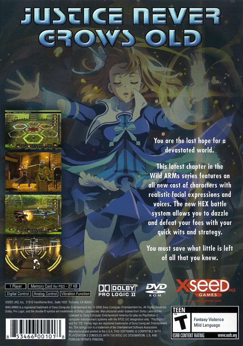 Wild Arms 4 box back