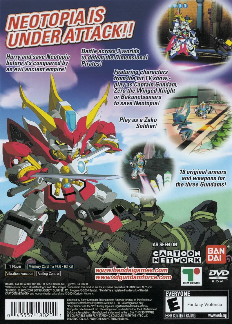 SD Gundam Force: Showdown! box back