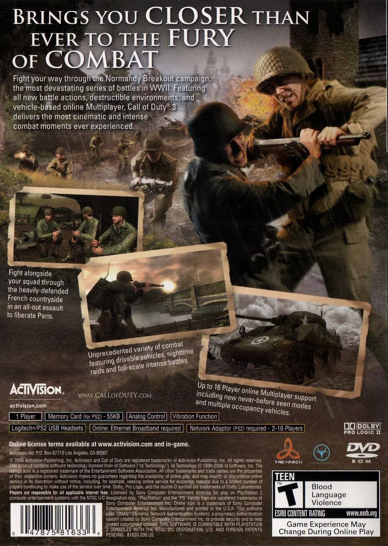 Call of Duty 3 box back