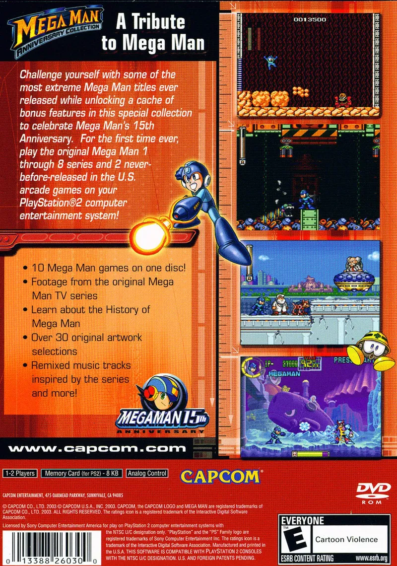 Mega Man Anniversary Collection box back
