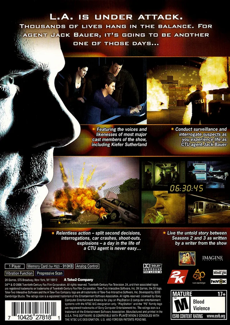 24: The Game box back