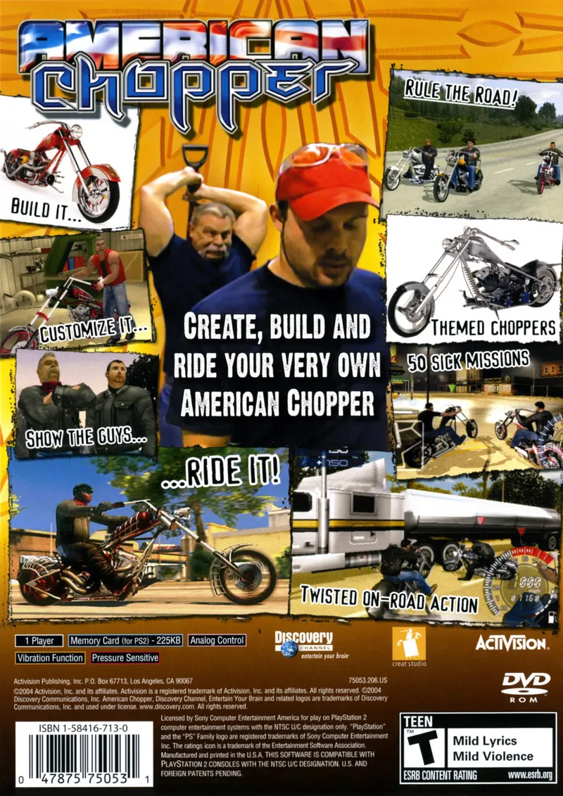 American Chopper box back