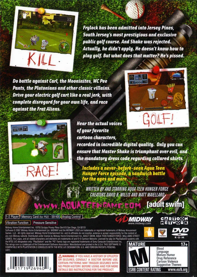 Aqua Teen Hunger Force: Zombie Ninja Pro-Am box back