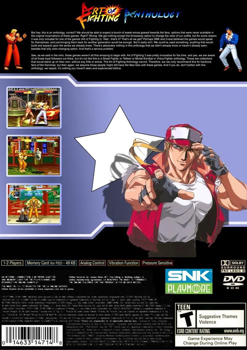 Art of Fighting Anthology box back
