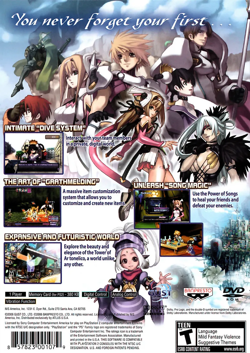 Ar tonelico: Melody of Elemia box back