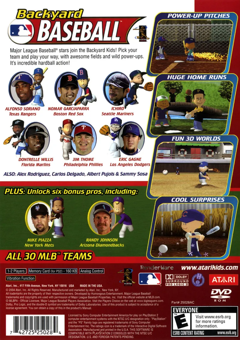 Backyard Baseball box back