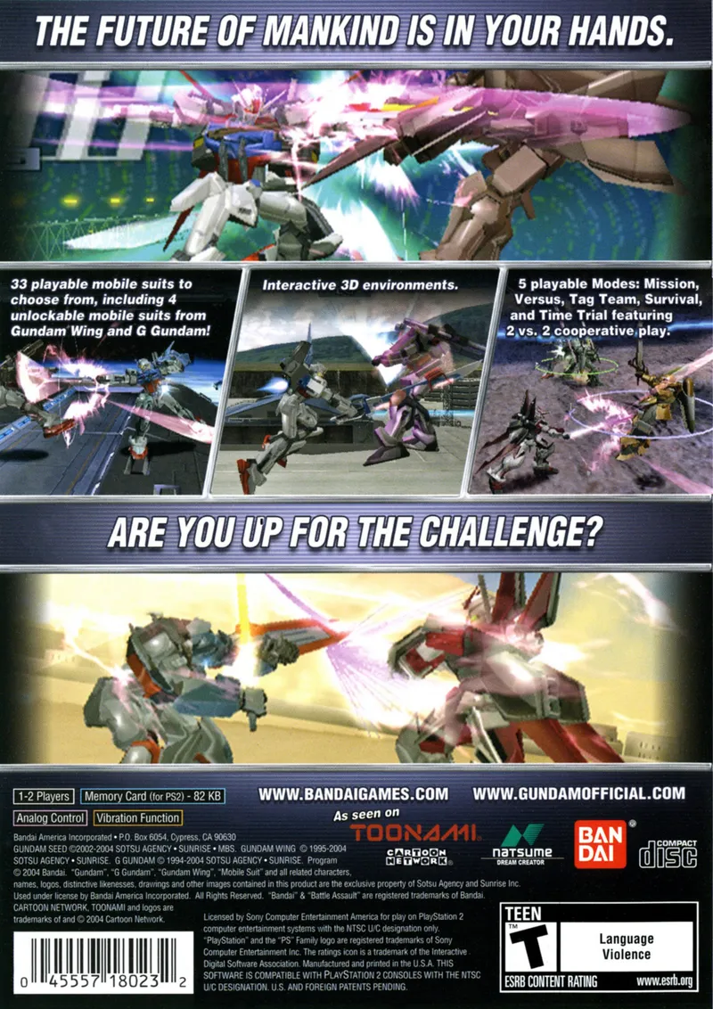 Battle Assault 3 featuring Gundam Seed box back