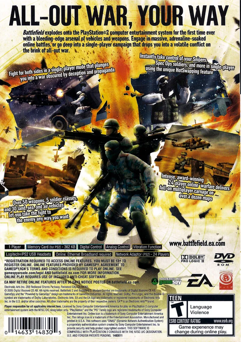 Battlefield 2: Modern Combat box back