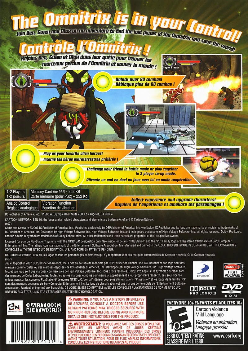 Ben 10: Protector of Earth box back