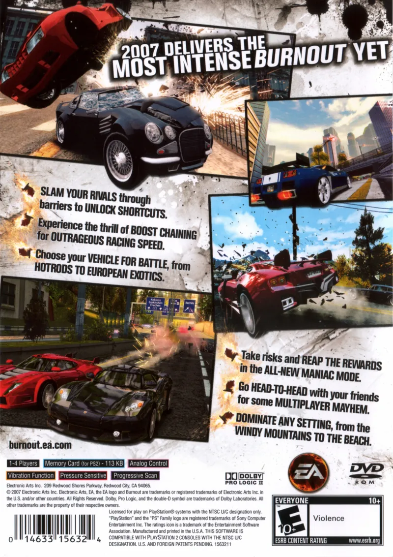 Burnout: Dominator box back